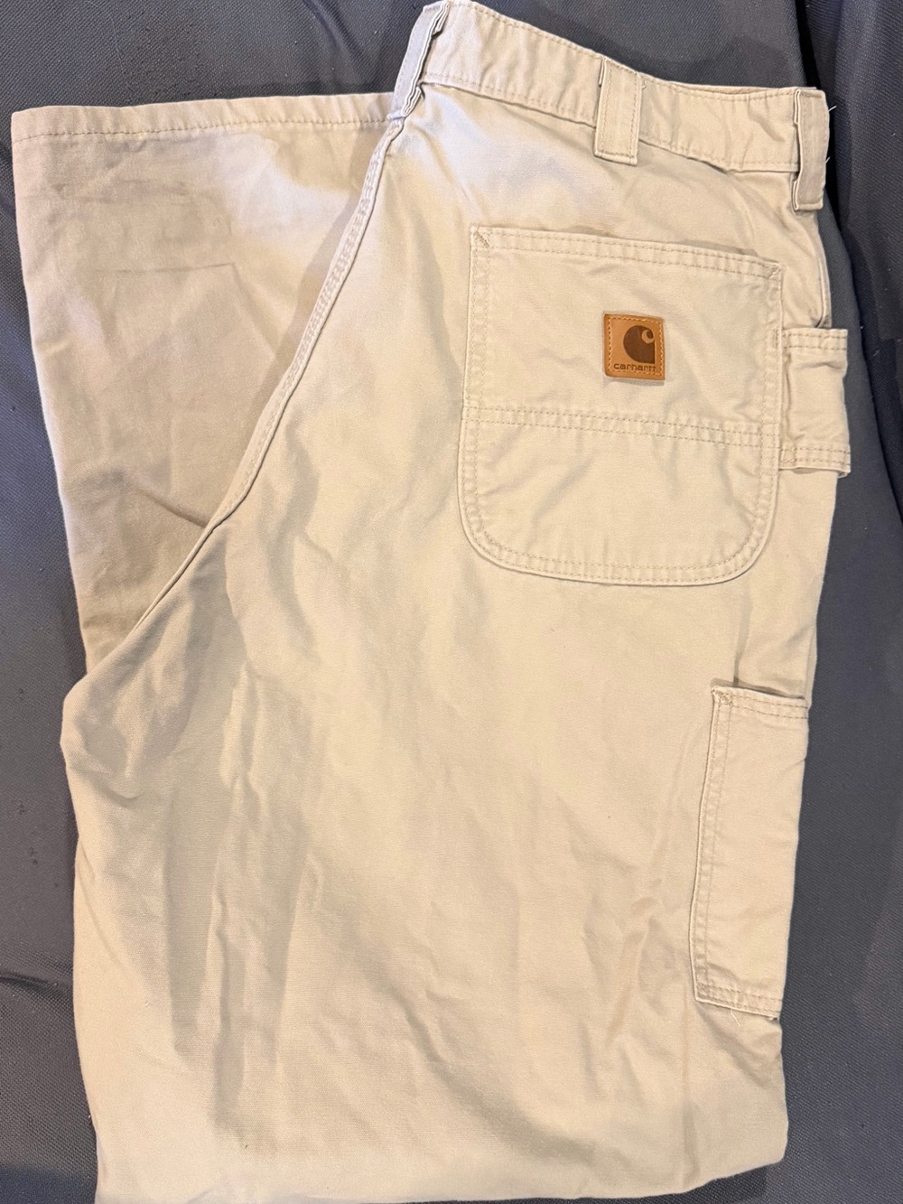Carhartt Tan Canvas Jacket with Leather Logo Patch 38x32